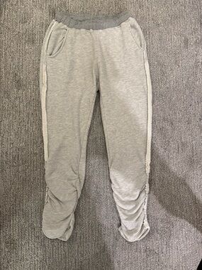 FP Movement Free People Ruched Sweatpants Joggers Gray Lounge Athleisure Women L